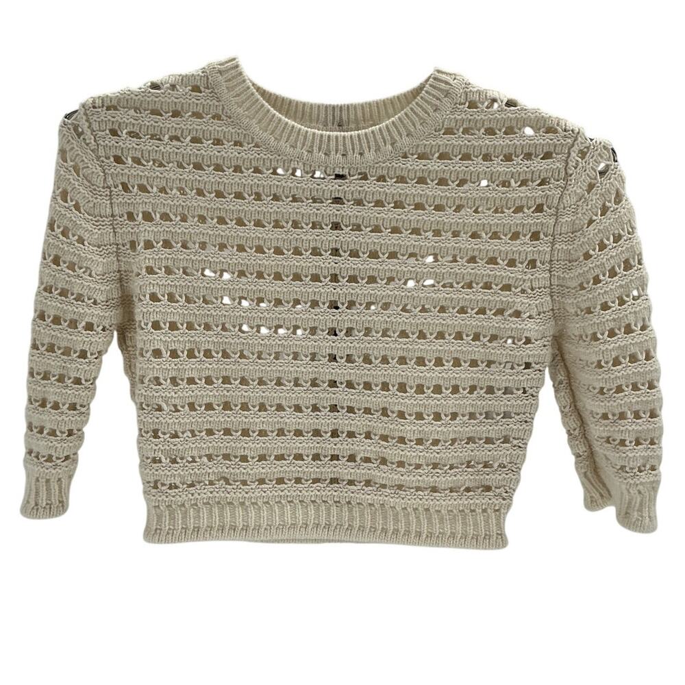 See By Chloe Beige Pointelle Sweater Size XS - Picture 2 of 4